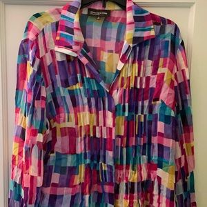 Fun, multi color silk blouse